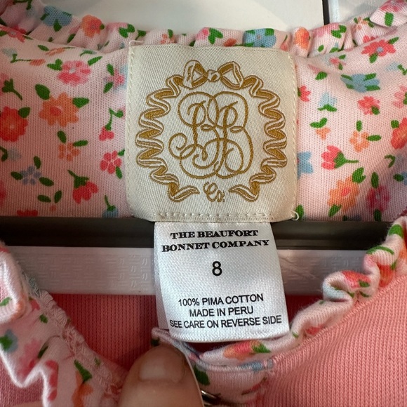 TBBC Lizzie's Luxe Leisure Cardigan - Sandpearl Pink w/ Fall Fest Floral (Sz 8) - Picture 4 of 4